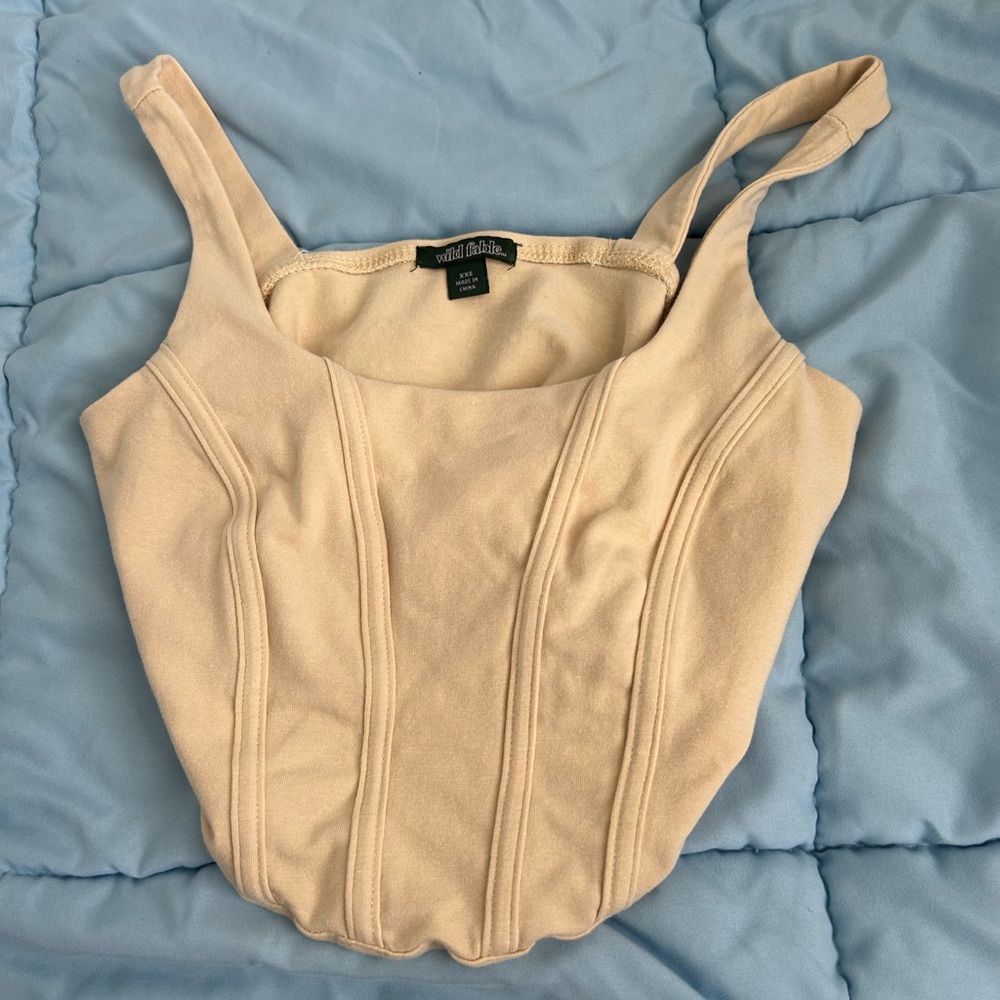 Wild fable tan corset tank top